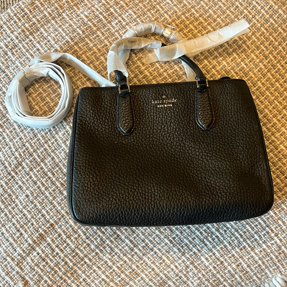 Kate Spade Leighton Large Satchel - Black NWT - NEW